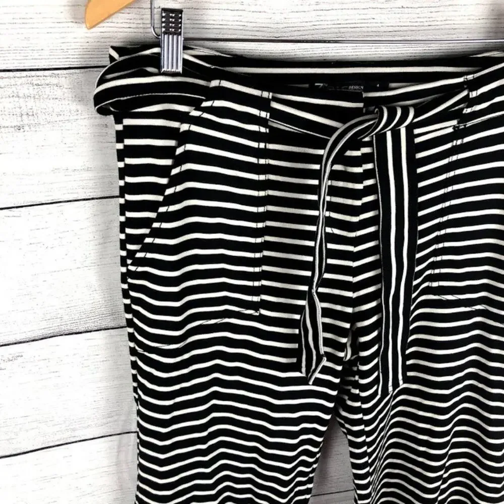 New York & Co Stretch Knit Striped Wide Leg Pant 4 - Picture 4 of 12